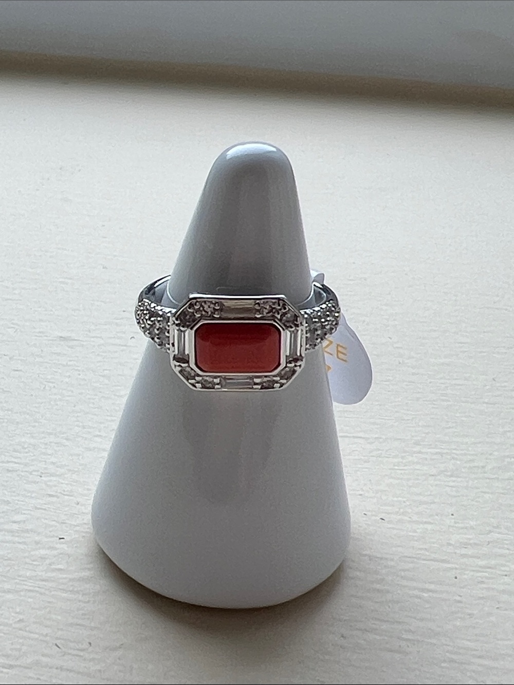 Bp rendezvous Silver Ring with carnelian magnesite Stone